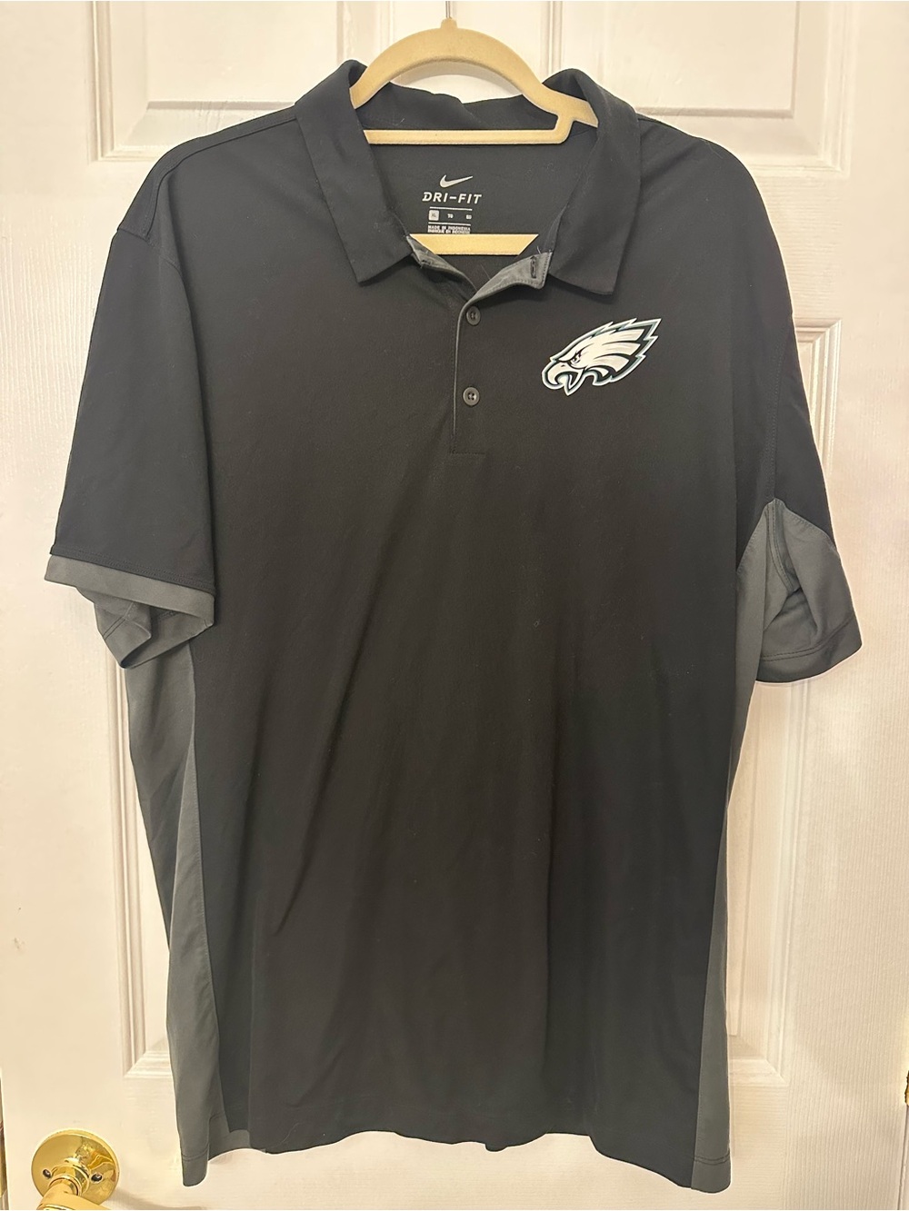 Nike Black and Gray Philadelphia Eagles Dri-FIT Polo